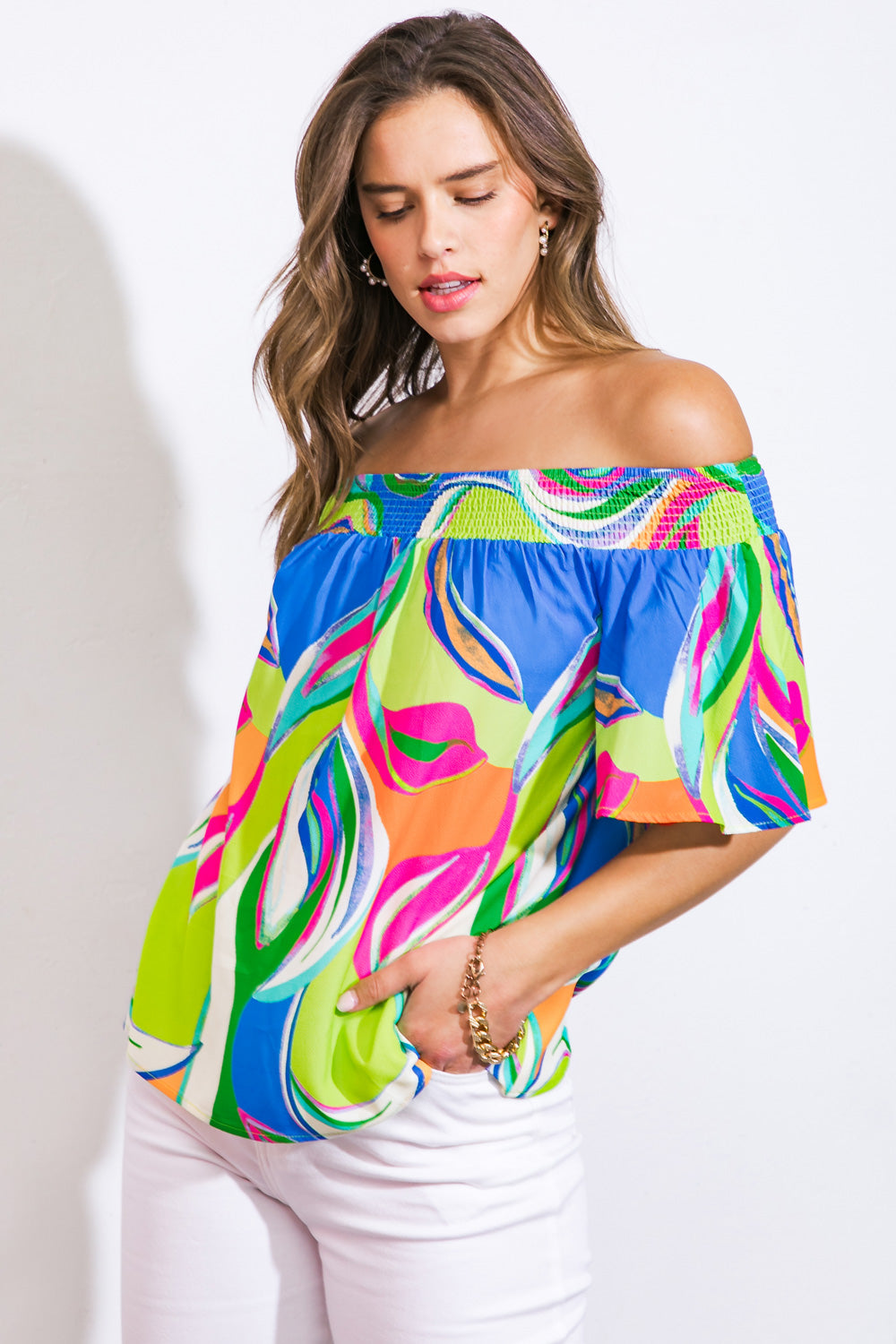 HOME OF THE FREE WOVEN TOP Flying Tomato